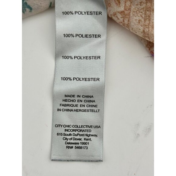 Boho Top 22/24 Patchwork Tunic Sheer Flowy Hare Print Festival CottageCore Fairy - Picture 5 of 16